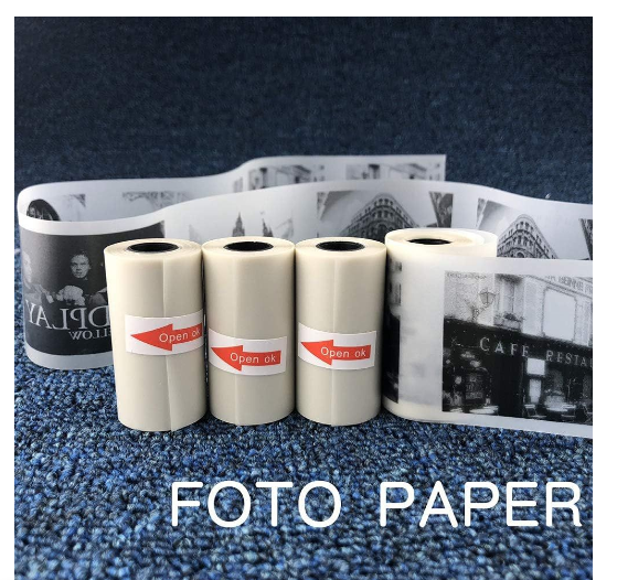 Continuous Photo Sticker Paper 57x30mm for Mini Thermal Printers 1 Roll