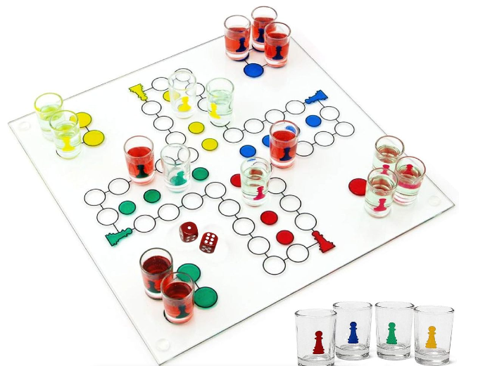 Drinking Ludo Glass Board Game