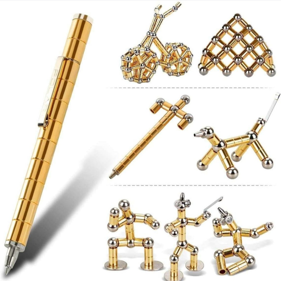 Magnetic Polar Fidget Pen- Gold