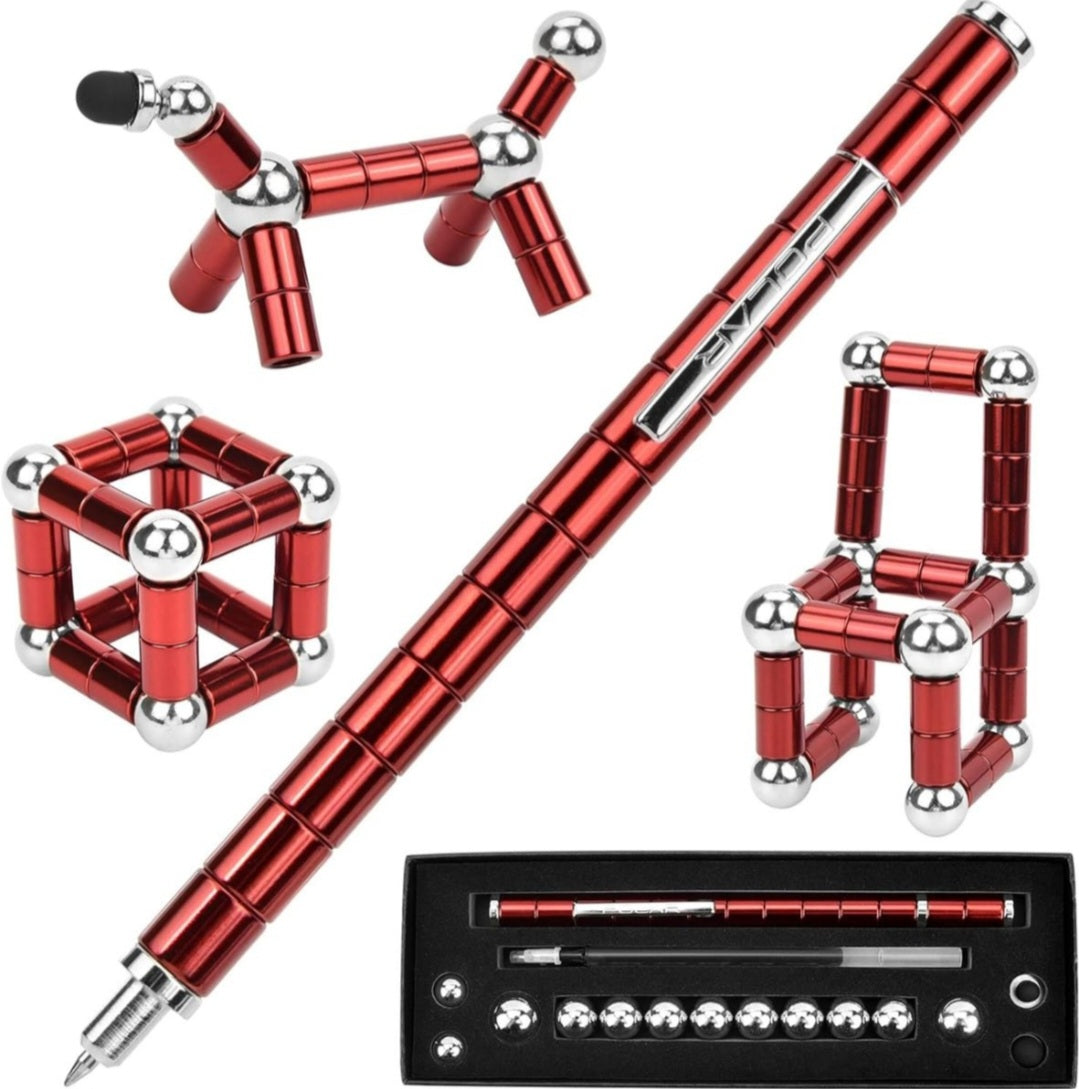 Magnetic Polar Fidget Pen - Red