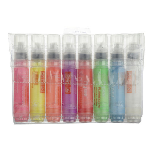 8 Fluorescent Flat Tip Liquid Chalk 10mm Markers