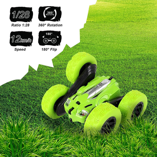 Remote Control Stunt Car Truck Double Sided 360 degree Flip LED light 3 PACK