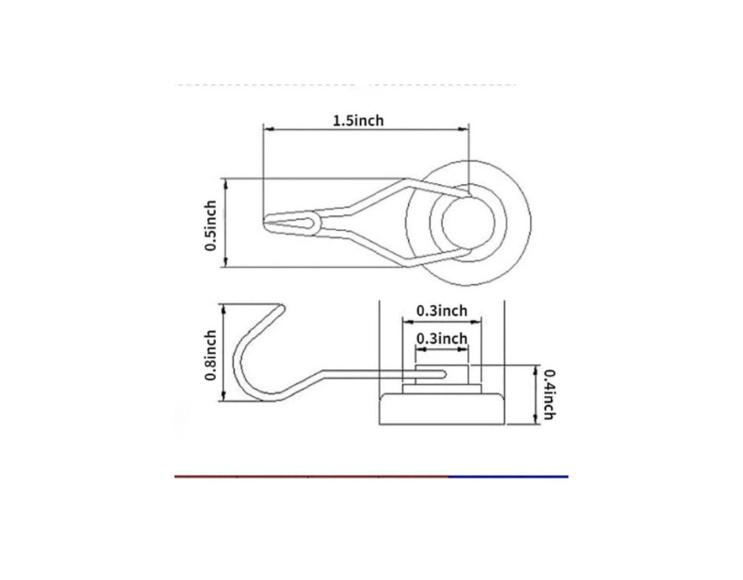 Magnetic Swivel Heavy Duty Neodymium Hooks 5 Pack Colour Variation