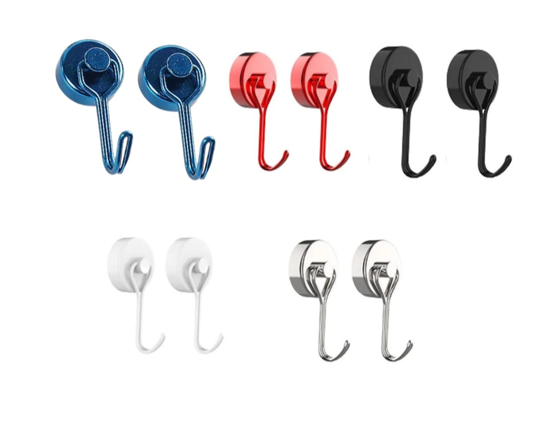 Magnetic Swivel Heavy Duty Neodymium Hooks 5 Pack Colour Variation