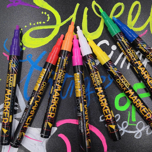 8 Colour Liquid Chalk Marker Pens