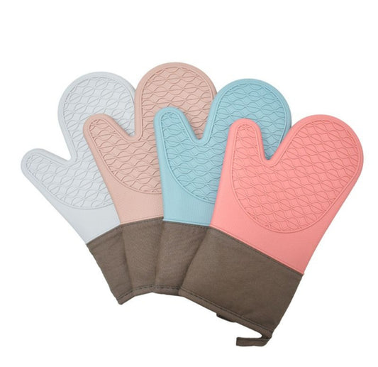 Silicone Kitchen Oven Gloves Baking Mitts Pair Heat Protection 4 Pack Color