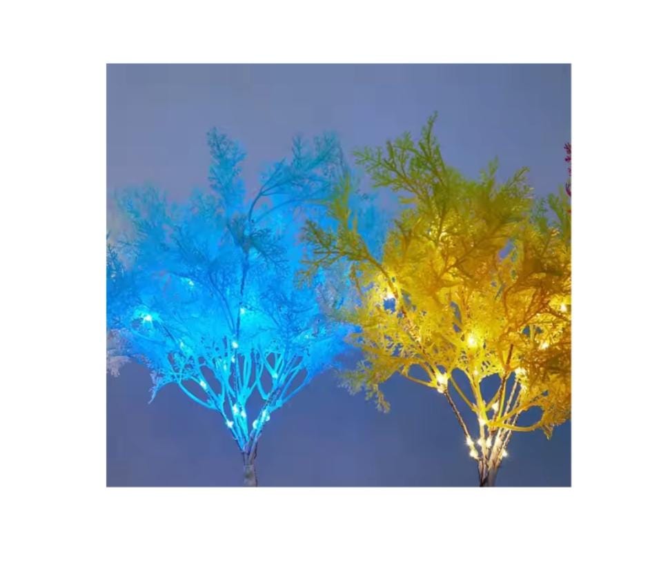 2-Pack Rime Flower Design Solar Light Outside Garden Patio Decorative - Blue Rime Light