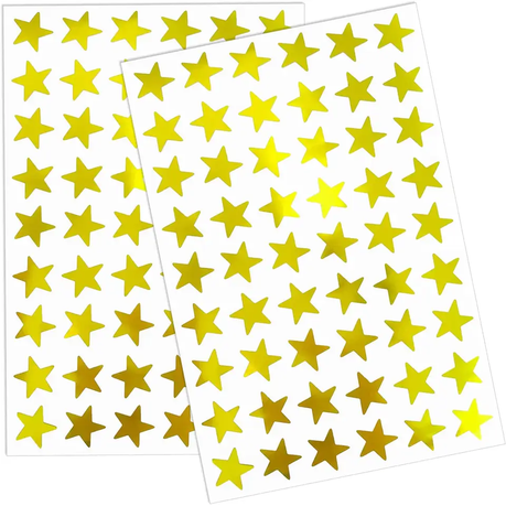 Gold stars pack -10 sheets (450 stars)