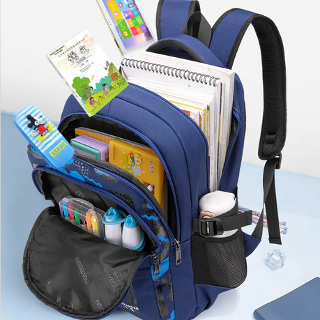 Kids School Backpack Astronaut Cartoon Boy Blue Ortho & Reflective Strip School bags