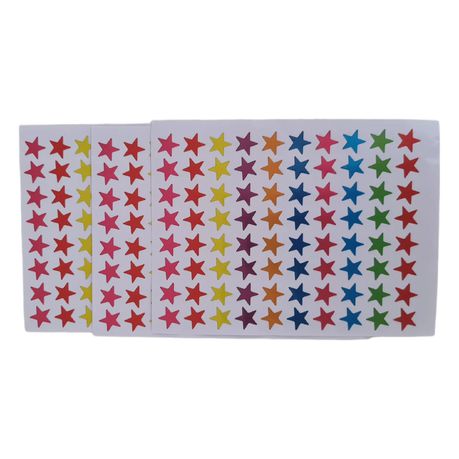 Multi colour stars pack- 10 sheets (800 stars)