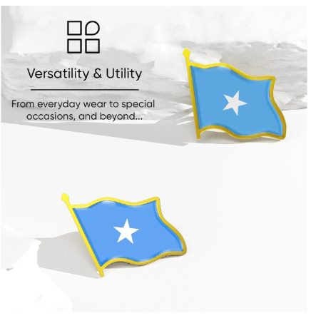 Somalia Africa National Flag Lapel Pin