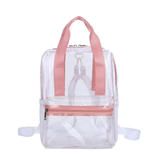 Jelly Transparent Backpack Satchel PINK
