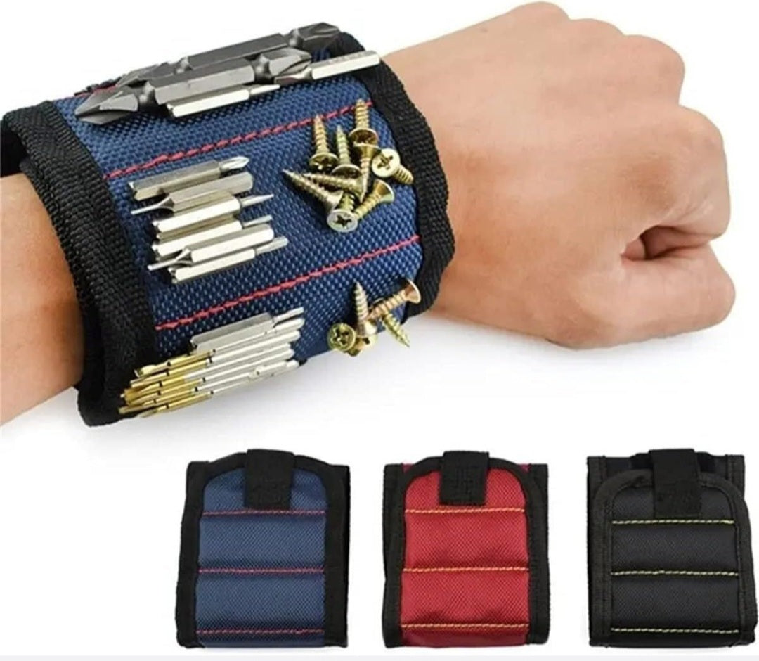 Magnetic Wrist Band Tool holder Armband - Black