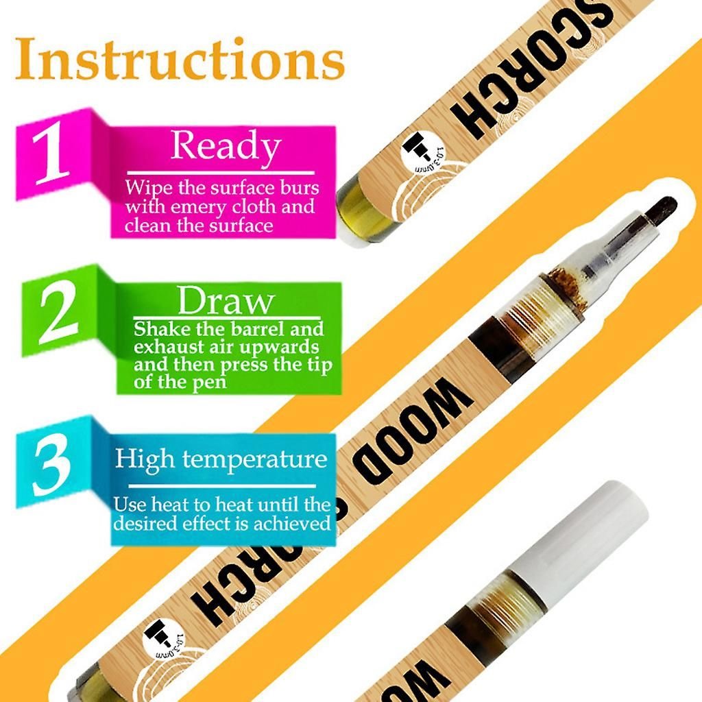 Wood Burning Scorcher Marker pen Round Tip 1mm Pyrographer