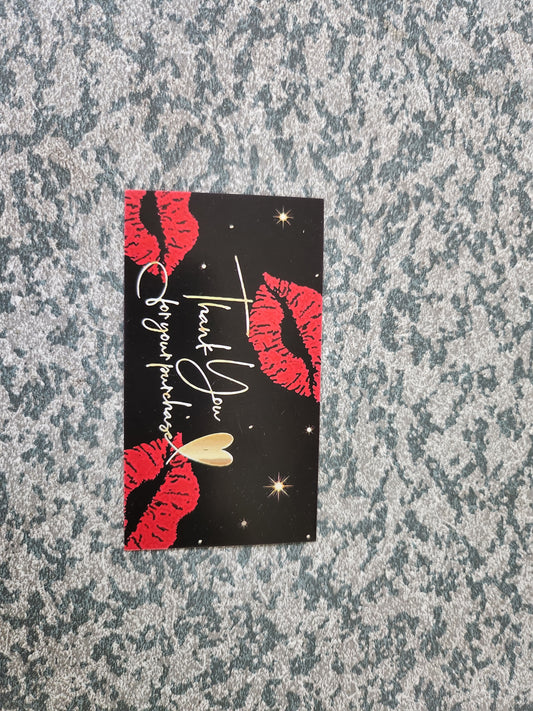 100 Thank you Purchase Lips  Card