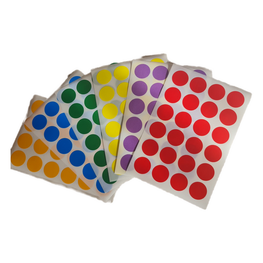 6 colors writable dot stickers - 288 stickers - 18mm stickers