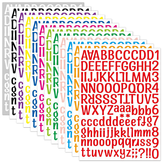 Alphabet school letters numbers art vinyl stickers